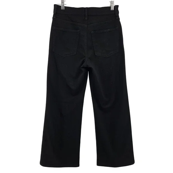 J.Crew Wide-Leg Crop Jeans Womens 26 Black High Rise Stretch Denim Casual - Picture 2 of 8